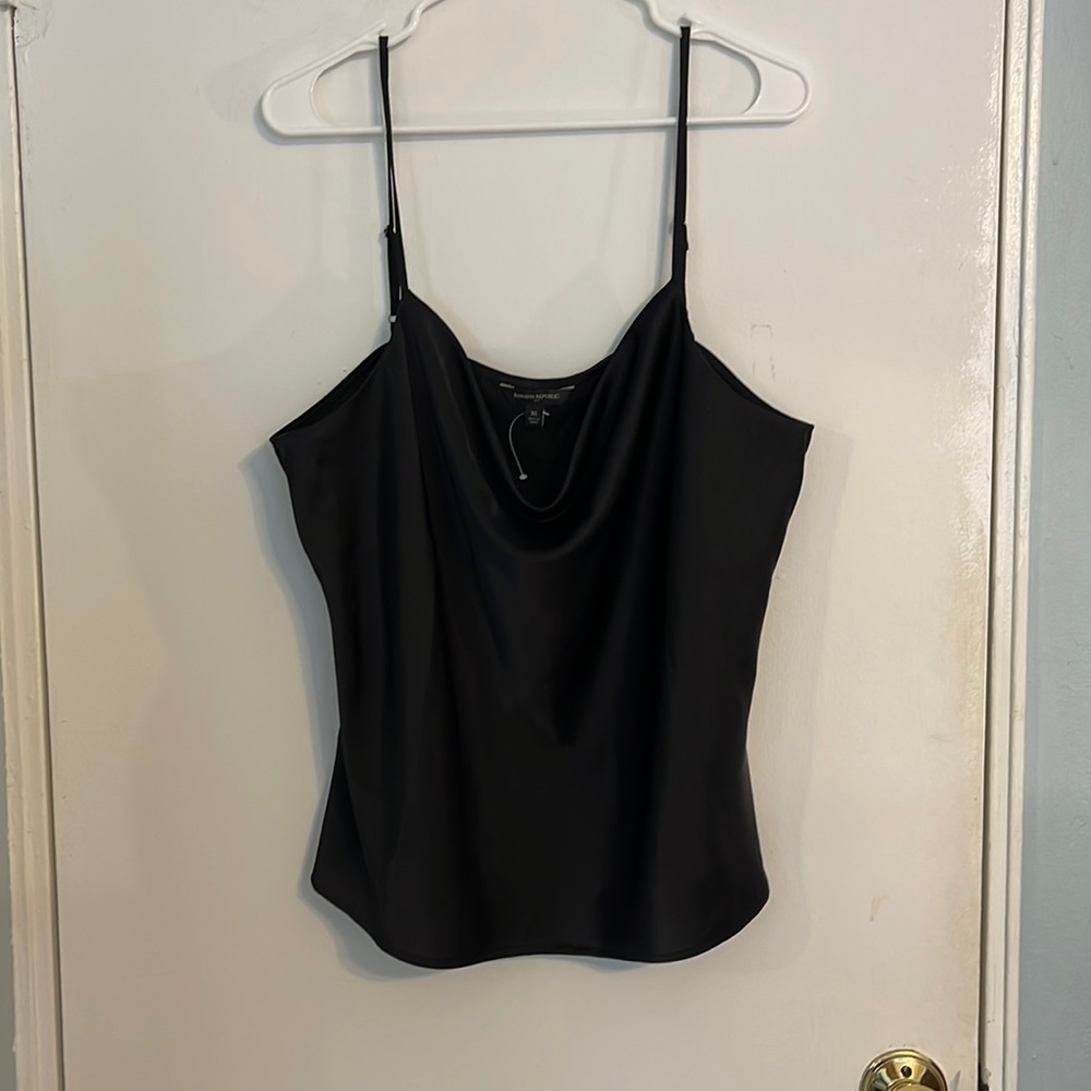 Black Satin tank top